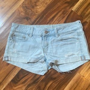 American Eagle Denim Shortie Shorts - 4